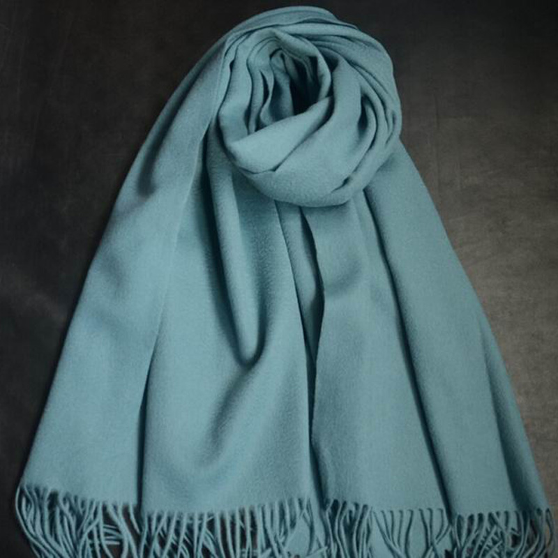 Soft Wool Scarves Gray Women Fall Pashmina Scarf